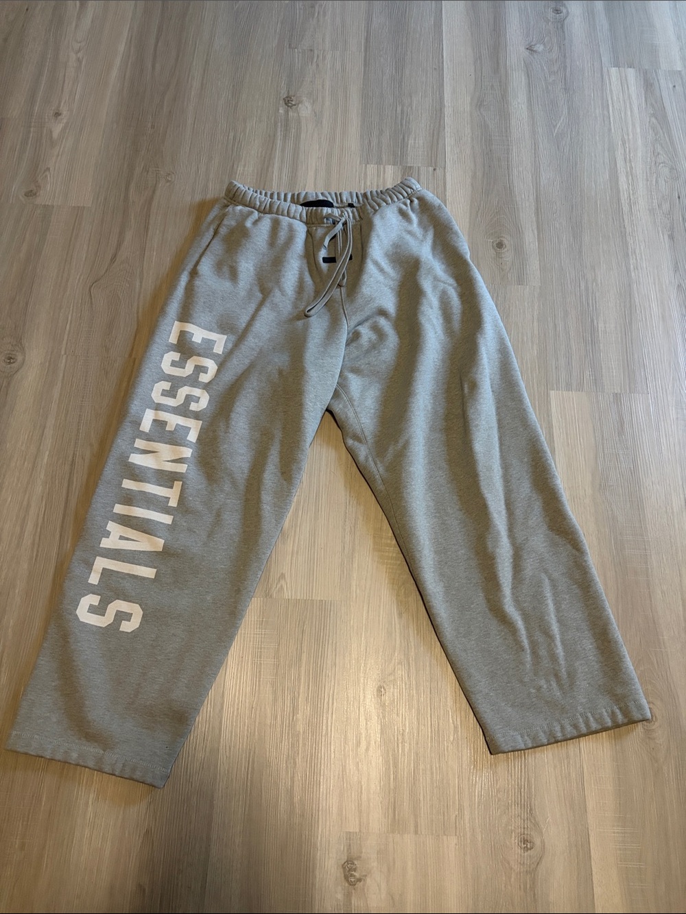 Essentials Gray Joggers with White Side Logo